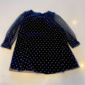 Baby GAP 3T Black dress with white polka dots